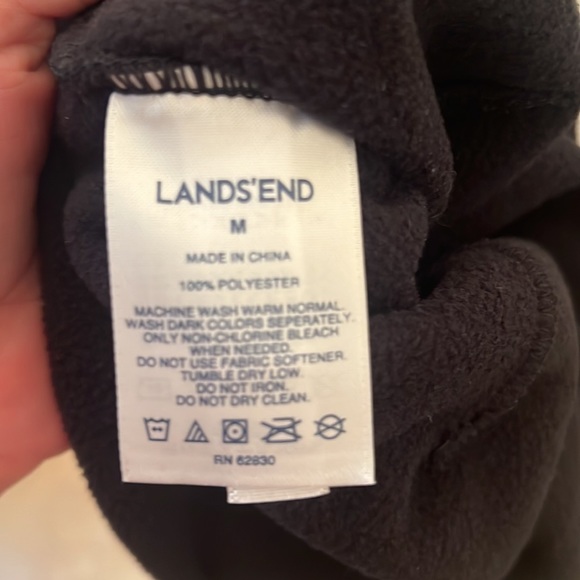 Lands' End Kids Black Size Medium Fleece Beanie/Hat - Picture 4 of 4